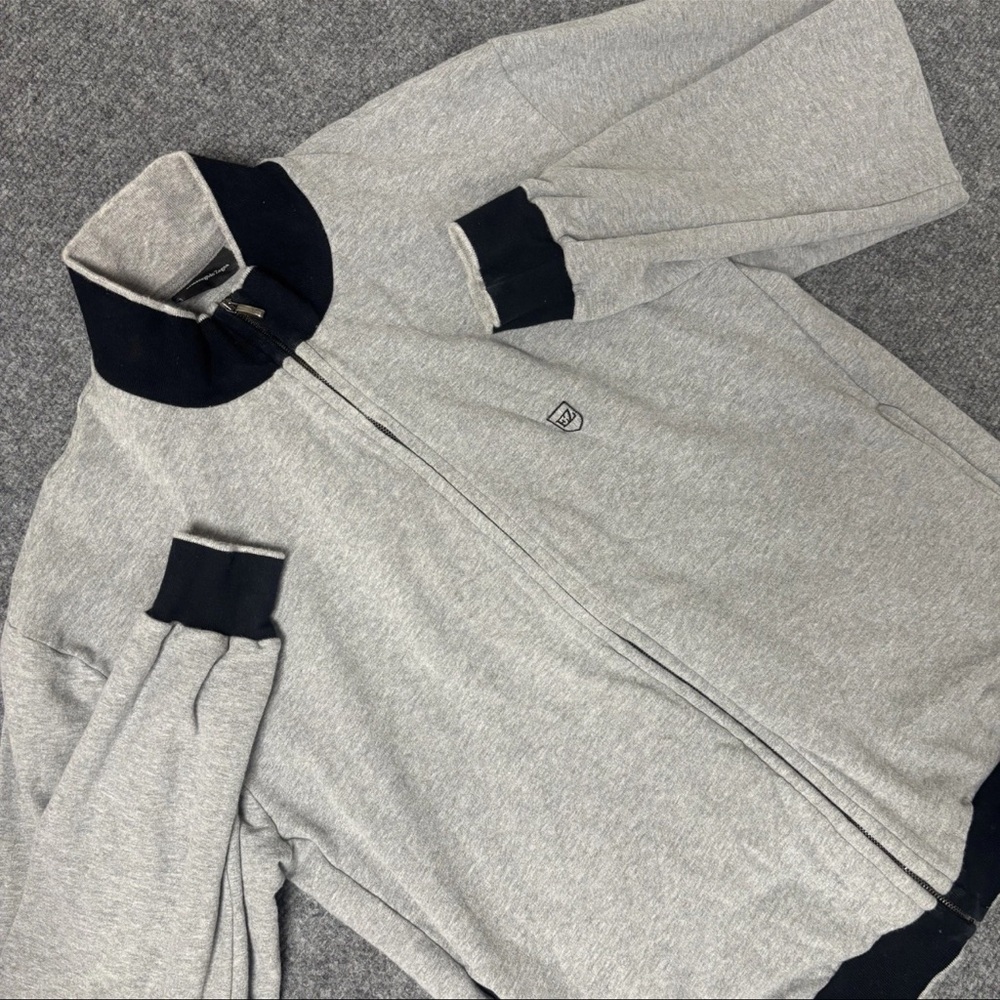 Ermenegildo Zegna Cotton Zip up Sweater Grey SZ XL